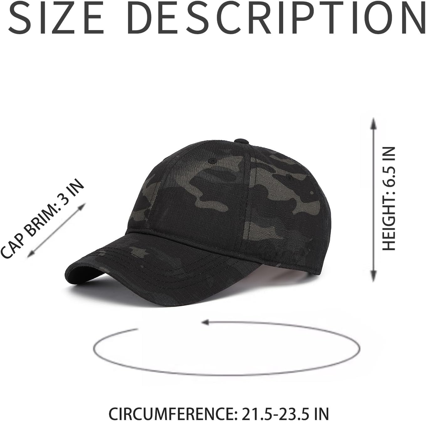 Adjustable Plain Dad-Style Baseball Cap for Adults - Image 2