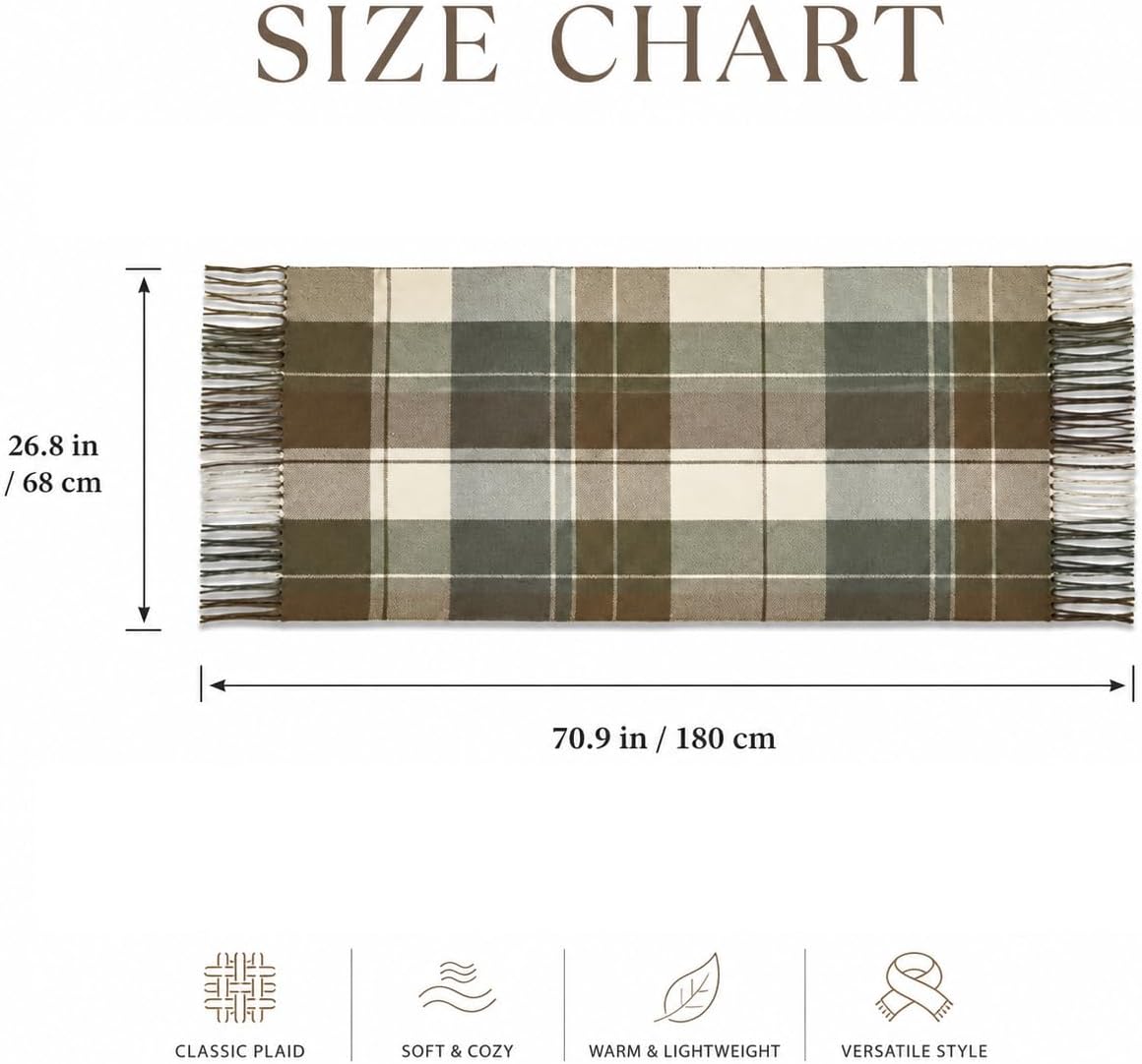 Lightweight Tassel Shawl Wrap for Autumn Winter - Image 2