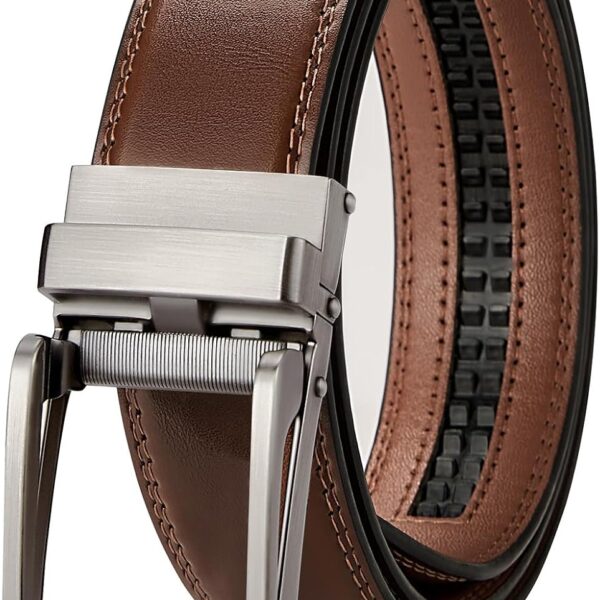 Men’s Trim-to-Fit Leather Ratchet Belt, Gift Boxed