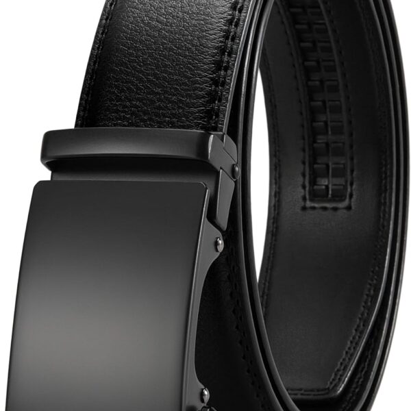 Men’s Leather Ratchet Belt for Dress Trousers