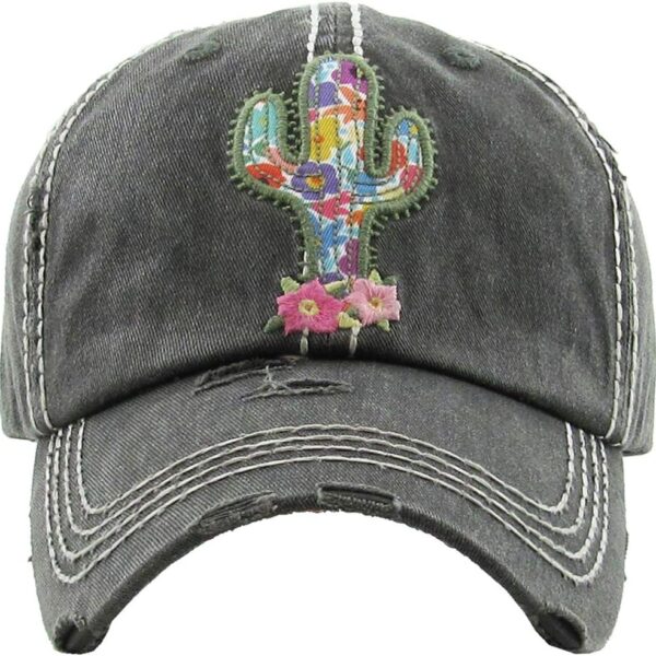 Distressed Vintage Embroidered Patch Baseball Cap for Women