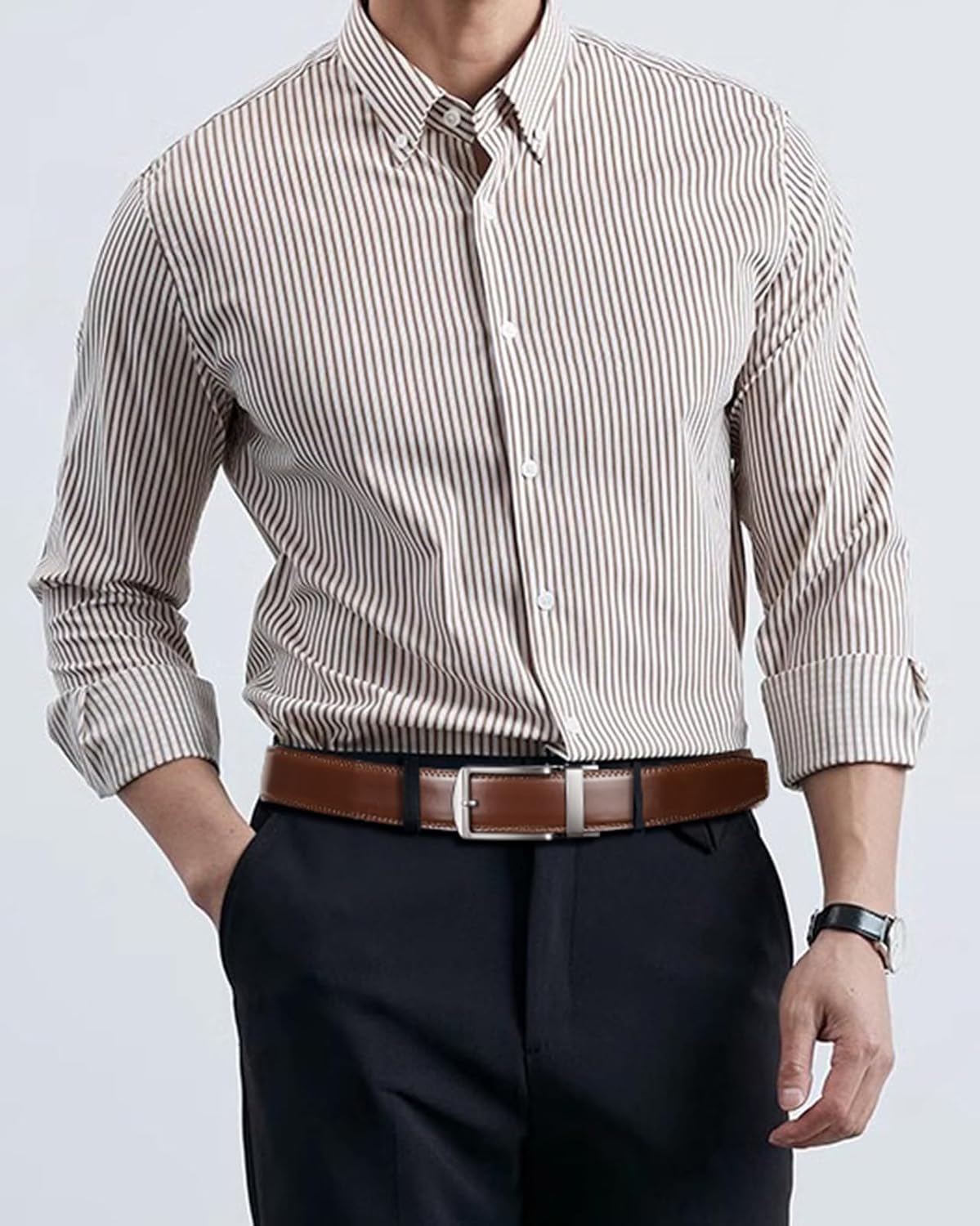 Men’s Trim-to-Fit Leather Ratchet Belt, Gift Boxed - Image 2