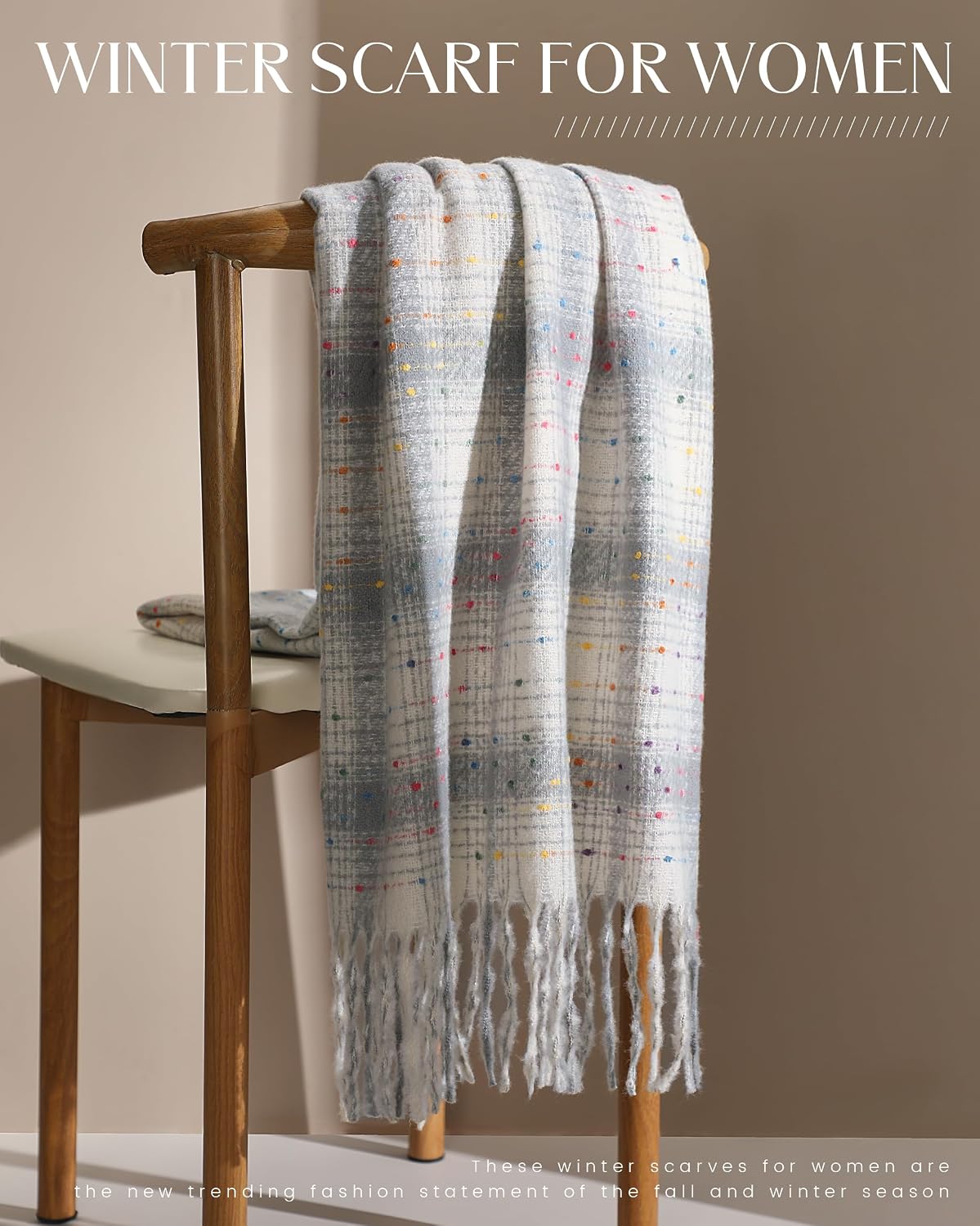 Women’s Soft Oversized Winter Blanket Scarf - Image 2