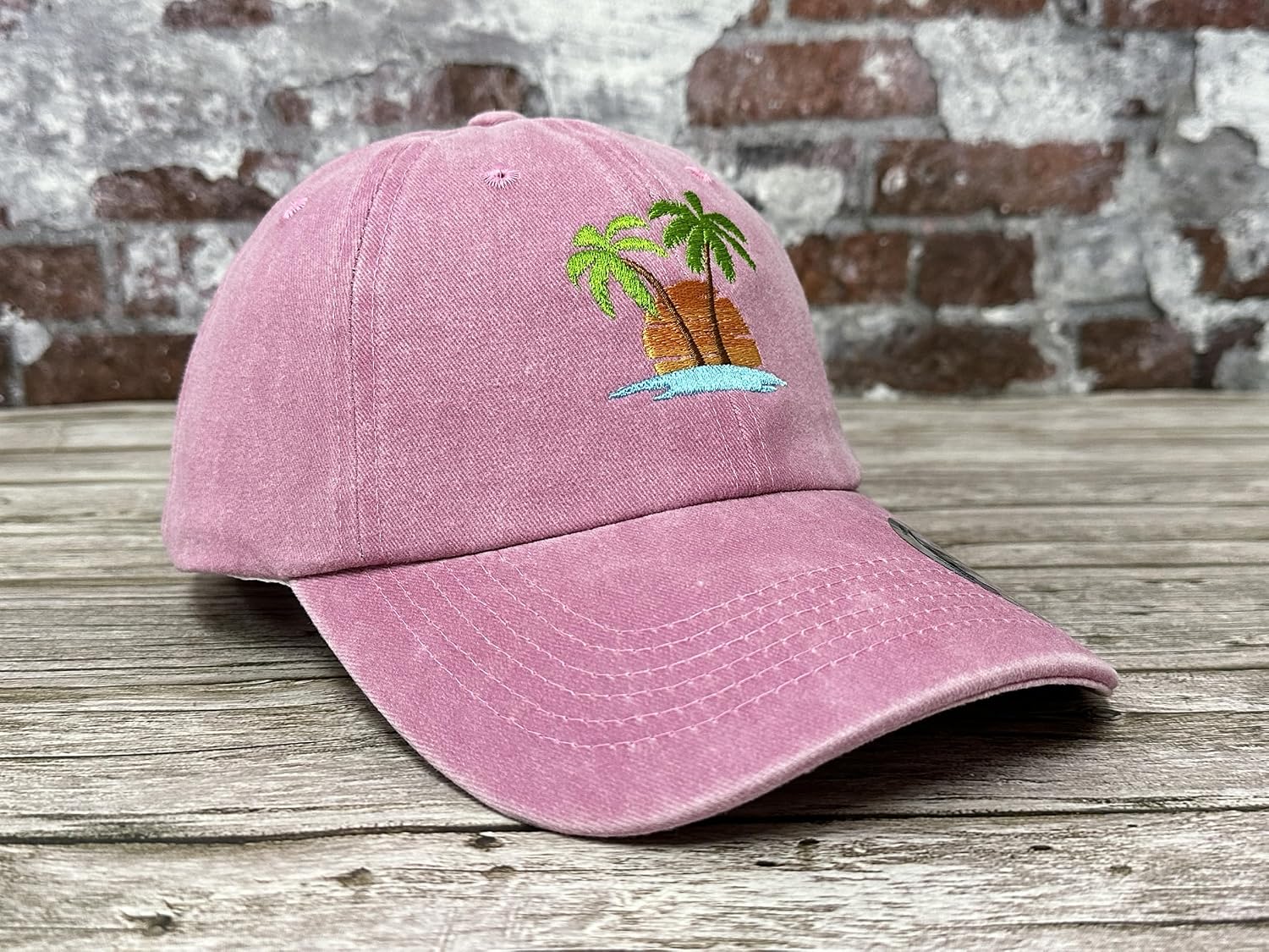 Embroidered Palm Tree Baseball Cap for Adults - Image 2